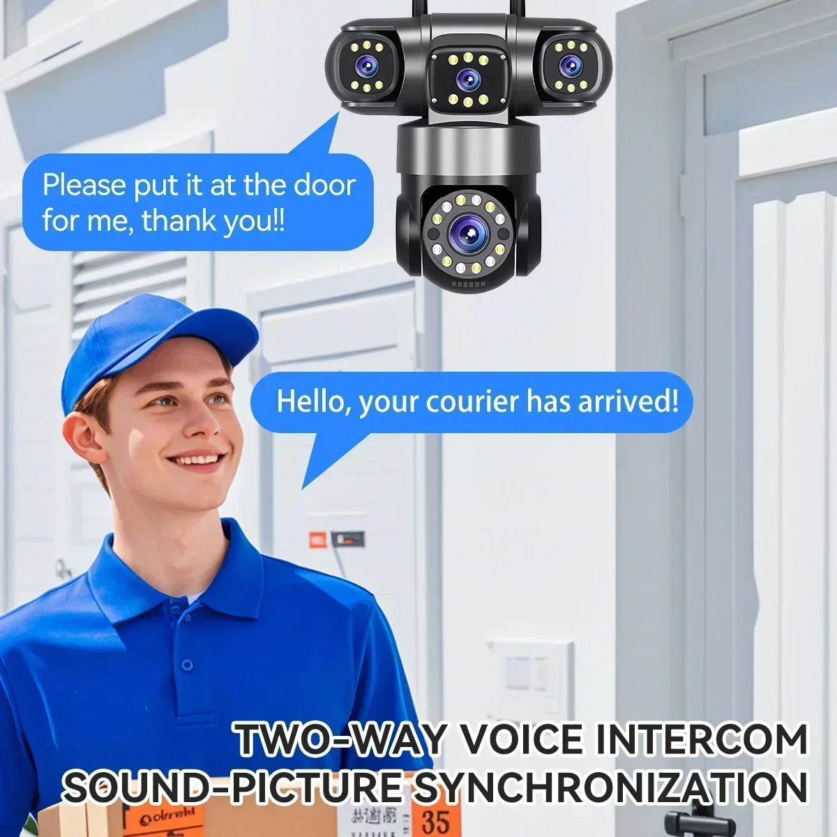 16X ZOOM WiFi Camera 20MP Four Lens Outdoor 6K 12MP IP66 Waterproof Night Vision Two-Way Intercom CCTV Video Surveillance 3