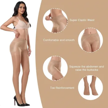 Women's High Waist Shiny Shapewear Shorts Tummy Control Butt Lifter Seamless Underwear for Summer Dresses Daily Wear And Pantyho 1