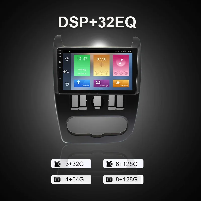 MAMSM Lada Largus 2012 - 2020 Ƽ̵  ÷̾, ȵ̵ 12, ̼ ׷, GPS, 4G, ī÷, , 2 Din