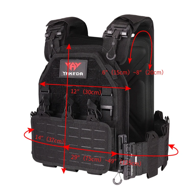 Lightweight Quick Release Tactical Vest Laser Cutting Plate Carrier Combat 1000D Molle Chaleco Tactico Tactical Vest