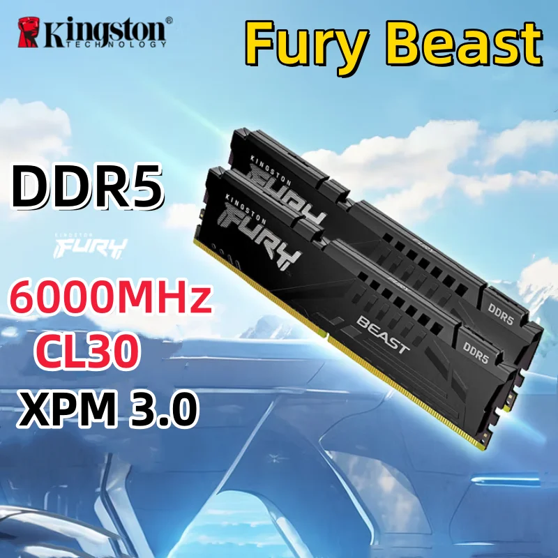 Kingston DDR5 ram Fury Beast Black 32GB 16GB 6000MT/s CL30 ddr5