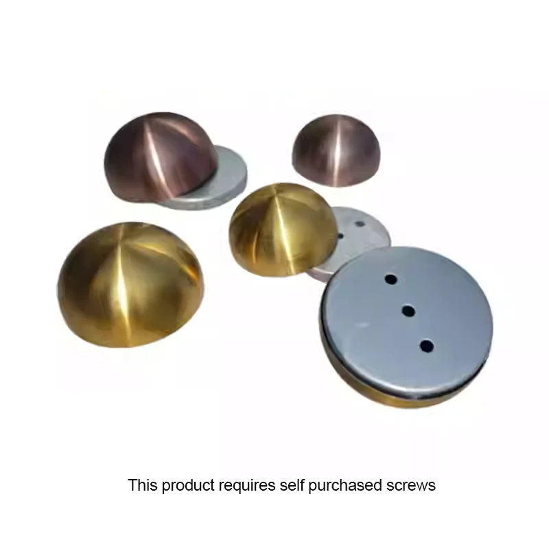 60mm 70mm 스테인리스 스틸 바닥이 평평한 반구형 브러쉬드 효과 앤틱 메탈 스타일 바/쇼핑몰 아트 벽/문 장