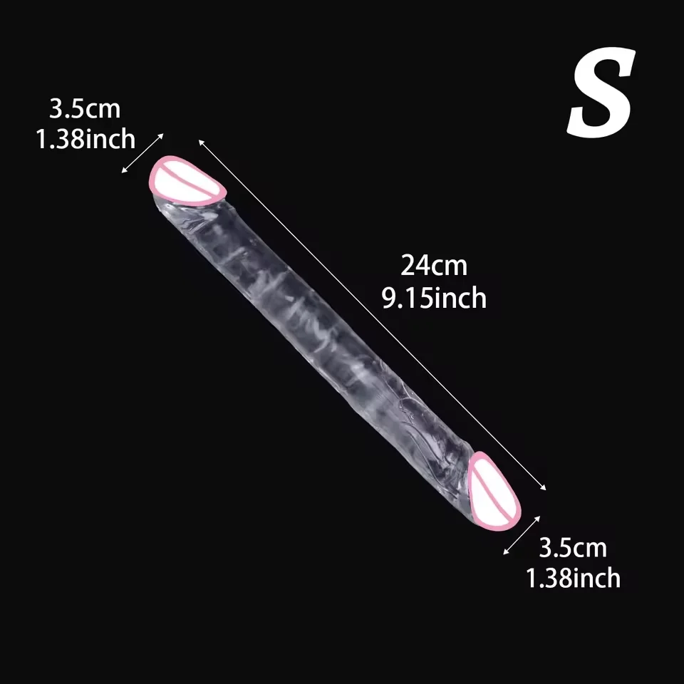 Double Headed Realistic Dildo For Couples And Lesbian Women_voghion.com