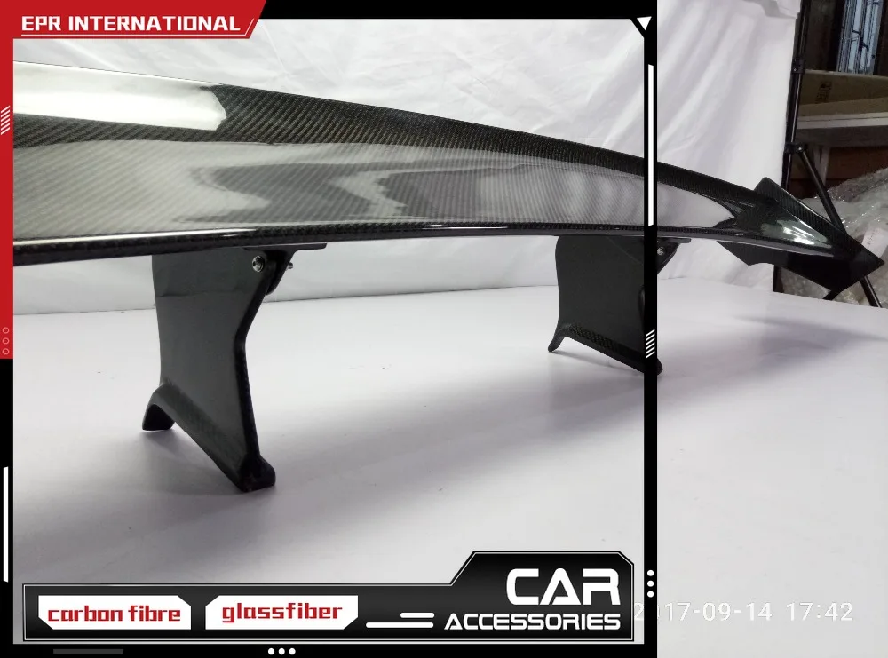 

For Nissan GTR R35 GT-R CBA DBA NSMO Ver2 Style Carbon Fiber Rear Spoiler Glossy Fibre Finish Trunk Wing Kit Racing Accessories