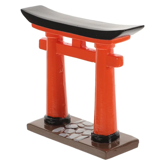 Halak Tartály Dekoráció Japán Torii Kapu Kerti Mikro Miniatűrök Kicsi 8,8X7,8X2.8 Cm Bonsai Gyanta Díszszobor Jelenet - Image 5
