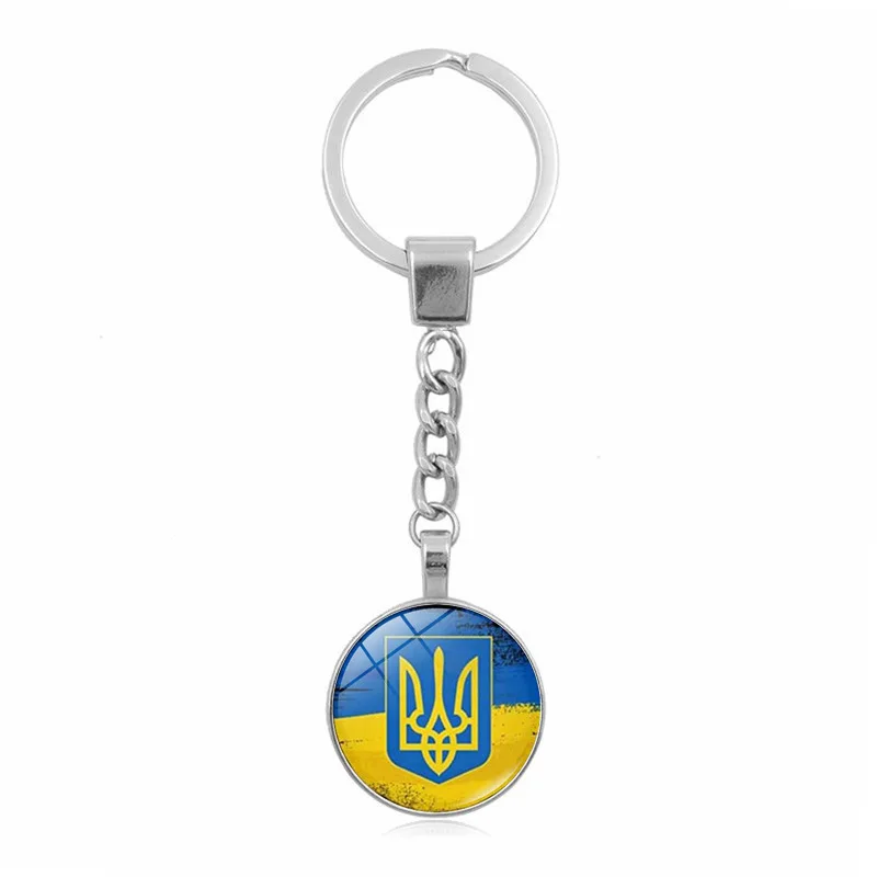 

Украинский брелок-подвеска для мужчин и женщин Tryzub, украшение из стекла