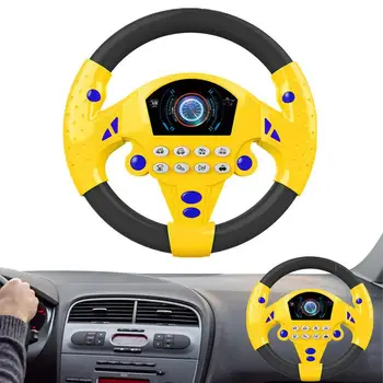 Simulation Driving Car Copilot Steering Wheel Eletric Baby Toys with Sound Kids Musical Educational Stroller Driving Vocal Toys 3