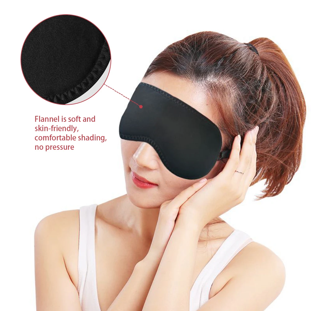 Sleepping Eye Mask Soft Flannel Magnetic Therapy Eye Care Eye Blindfold Cover Shade for Travel Rest Sleep 4