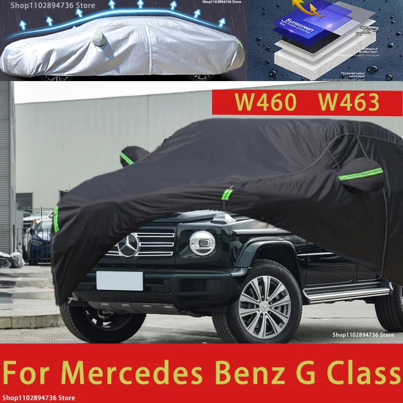 

For Mercedes benz G Class W460 W463 Car Covers Snow Cover Sunshade Waterproof Dustproof Exterior black car cover