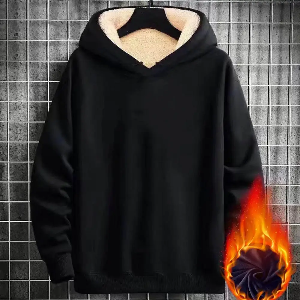 

Men Athletic Apparel Set Sports Hooded Sportswear Winter Velvet Sports Set Men's Comfortable Hooded Sweater Pants Suit Thickened