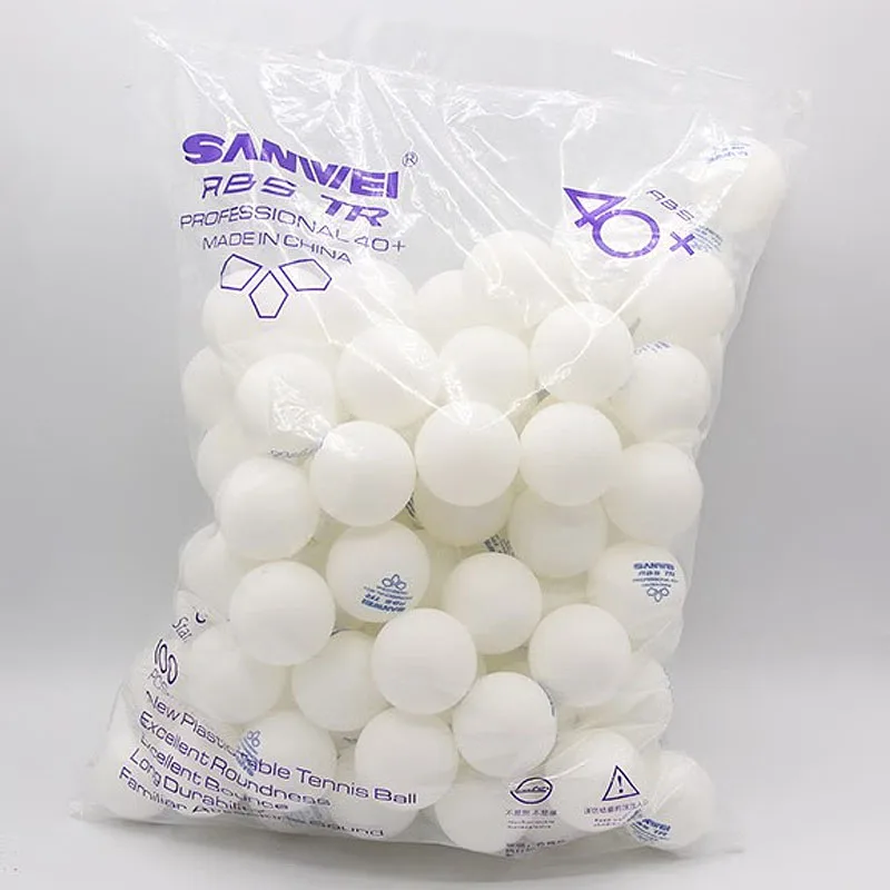 Description Picture 3 of itemSANWEI 3 Star Table Tennis Balls TR White 30 50 100 Pack Professional Training Ping Pong Balls with Seam Steady Rotation