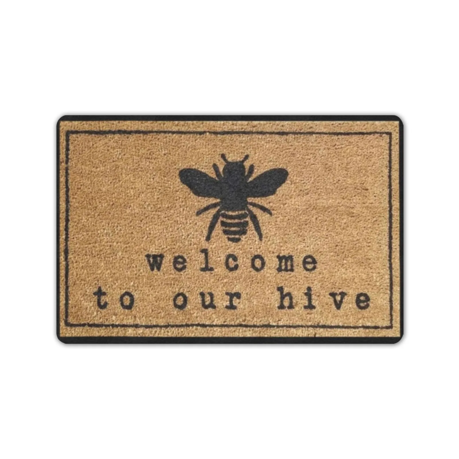 

WELCOME TO OUR HIVE Doormat Rubber Entrance Floor Mat Porch Decor Shoe Gift Front Rug Outdoor Door Mat