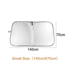 Foldable Car Front Windshield Sunshade Cover - Anti UV Sun Protector Auto Accessory (No Logo Small)