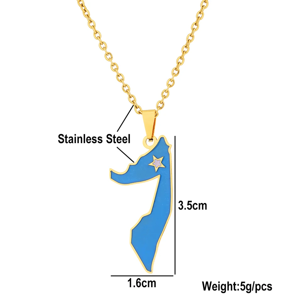 Mexico Kaart Hanger Ketting - Overzicht Etnische Stijl