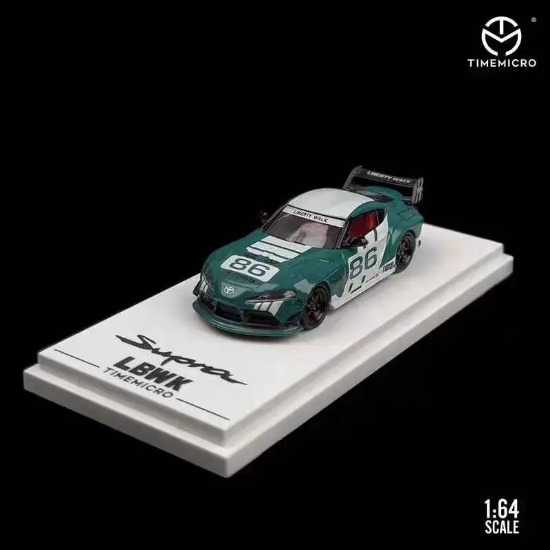 

Время Micro 1:64 модель автомобиля Supra LBWK No #86 сплав автомобиля дисплей коллекционные подарки-зеленый