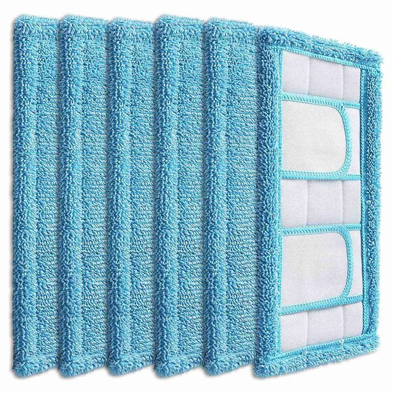 

12Pcs Reusable Microfiber Mop Pads Compatible For Swiffer Sweeper Mops - Washable Mop Pad Refills,Work Wet And Dry