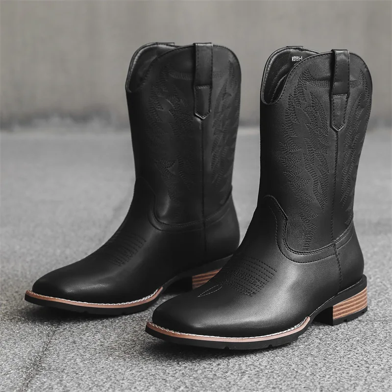 Retro Embroidered Western Cowboy Boots 5