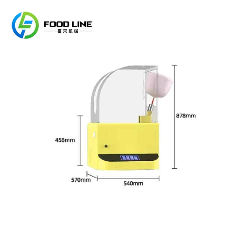 Customized Popular Business Professional Mini Portable Robot Automatic cotton candy Making Vending Machine Listed 2
