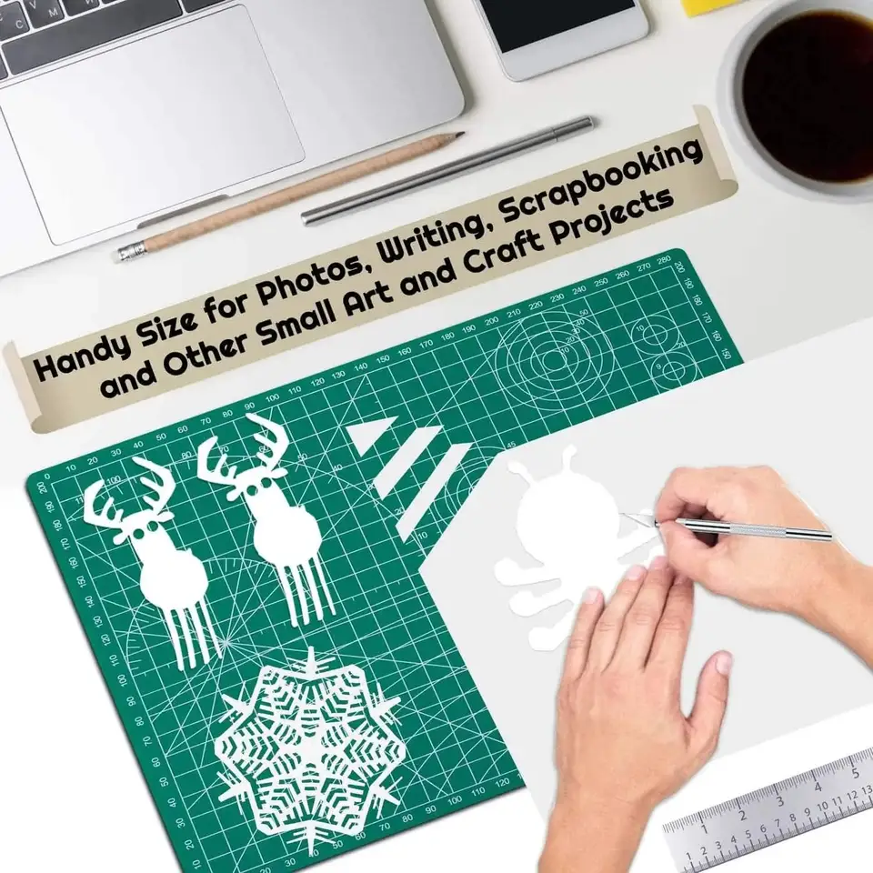 A3 Self-Healing Cutting Mat 45x30cm 3mm Thick Heavy Duty PVC Solid Core Double Sided Grid Craft DIY Office Tool image 5