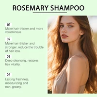 Shampoing naturel au romarin, perte d'épaisseur des cheveux, nourrissant en profondeur, soin du cuir chevelu, renforcement, réparation, contrôle de l'huile endommagée pour hommes et femmes 3