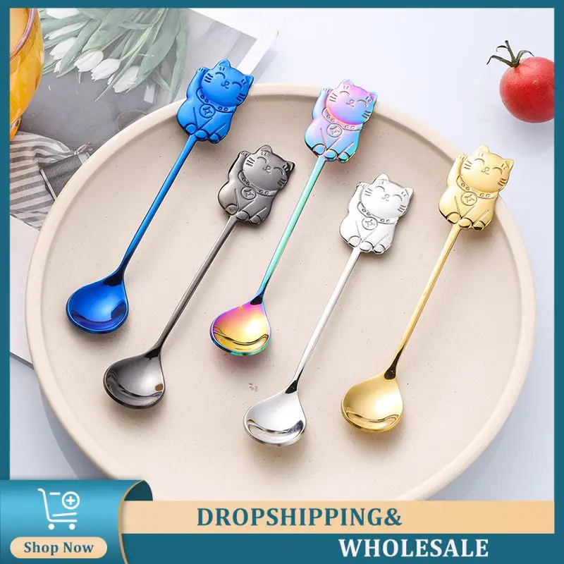 

Spoon Exquisite Scoops Coffee Dessert Mini Tableware Soup Sugar Mixing Stirring Spoons Steel Stainless Practical