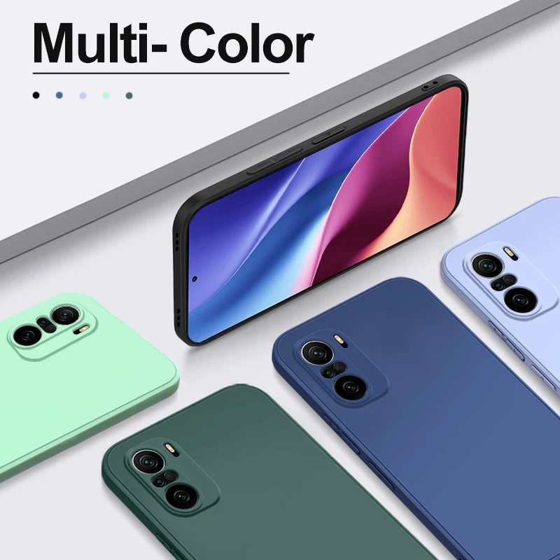 Carcasă originală pătrată din silicon lichid pentru Poco F3 PocoF3 Poco F 3 Pro, moale, pentru Xiaomi Poco F3 Poco F3 PocoF3 Poco_voghion.com
