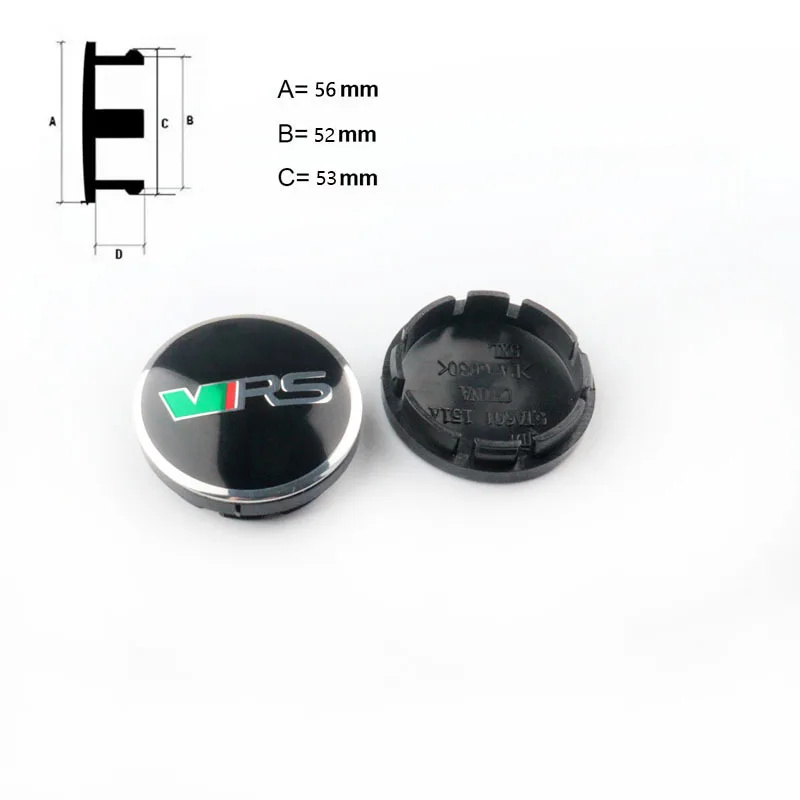 Set of 4 Premium Car Wheel Center Caps Cover Stickers