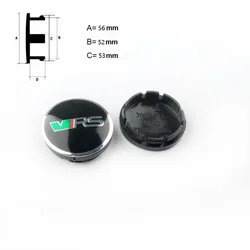 Set of 4 Premium Car Wheel Center Caps Cover Stickers (56mm VRS Wheel caps)