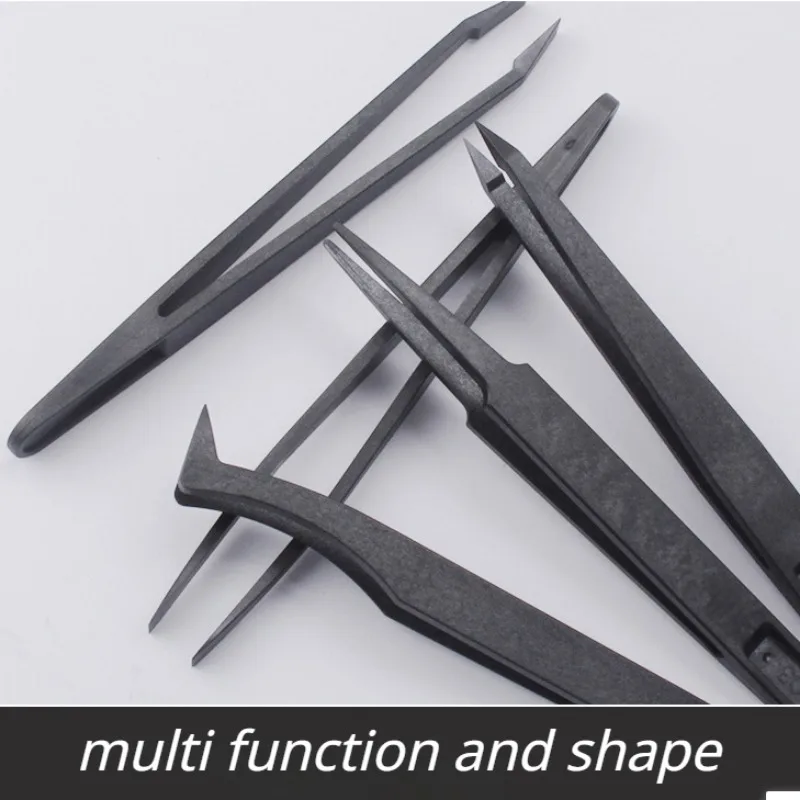 

3pcs Anti-static Plastic Tweezers Phone Watch Electronic Component Repair Tools Multiple Shapes Tweezers Electronic Mechanic