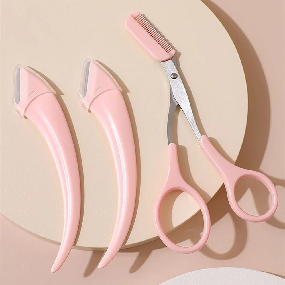 BR53_PRO Polish Brow Scissors with Comb - J.Cat Beauty