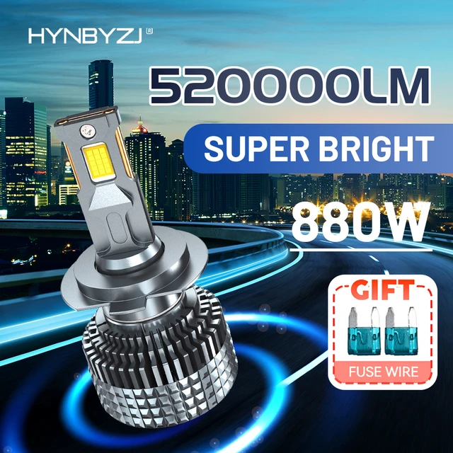 Faro LED azul de hielo, bombillas Canbus sin Error, Chip CSP, 120W, H7, H4,  H1, 20000LM, H11, H8, H9, 9005, 9006, 4300, HB3, HB4, 6000K, 8000K, 10000K  - AliExpress