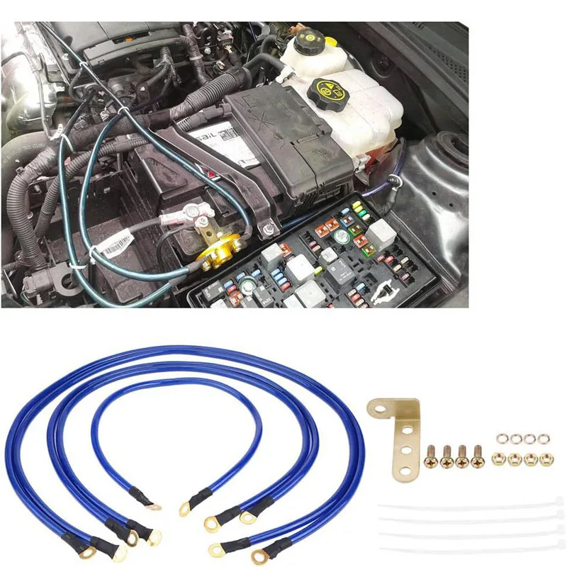 

100% Brand New Car Cable System Ground Wire Conversion Kit Car Replacement Negative Battery Cable Universal Ground Wire