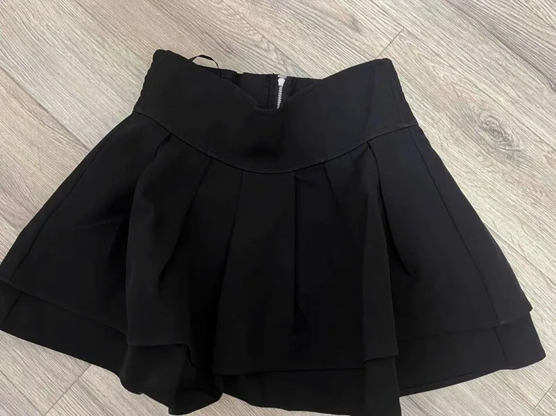 Japanese Style Lolita Black Skirts Women Spring Autumn New Elastic Waistline Slim Short Pleated Female Mini Culottes Cute Girl - Image 6