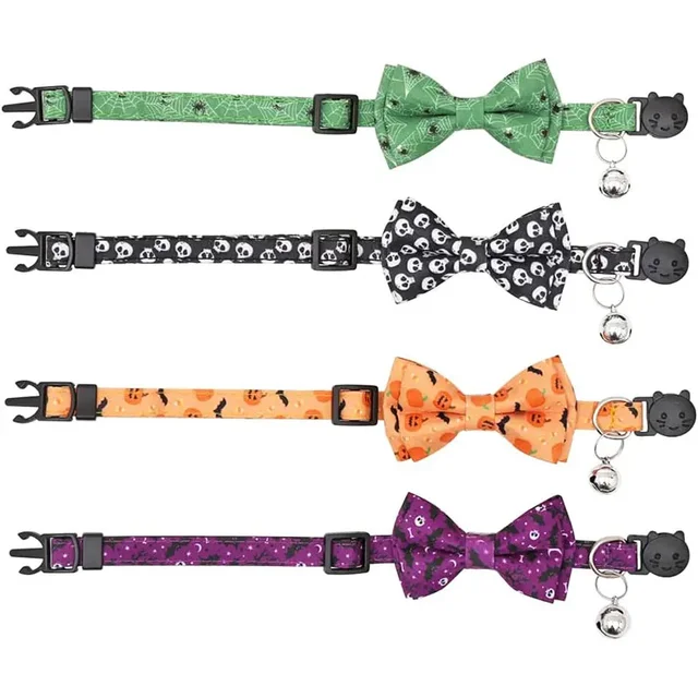 Pet Breakaway Cat Collar Halloween Adjustable Tie Bow Cute Puppy Kitten Collars Rabbit Accessories Pet Pet Products 2