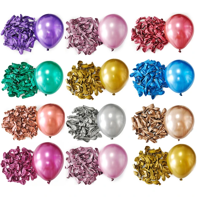 10/20/30pcs Adulte Mariage Ballons En Latex Rose Or Blanc Colore Gonflable  Enfants Decoration De Fete D'anniversaire Ballon De Douche De Bebe