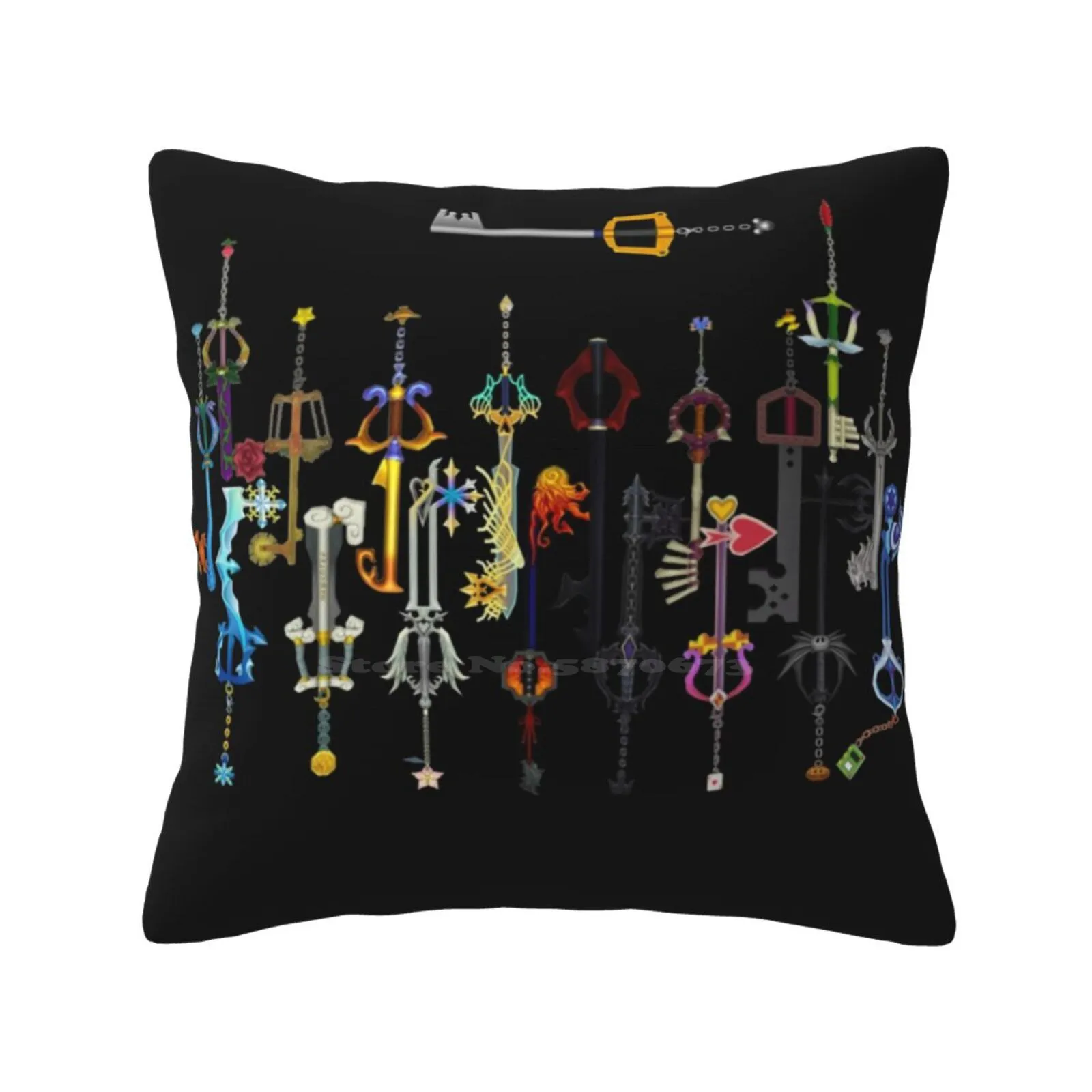 Kingdom Hearts Keyblades Federa Per Cuscino Kingdom Hearts Keyblades Geek Nerd Gamer