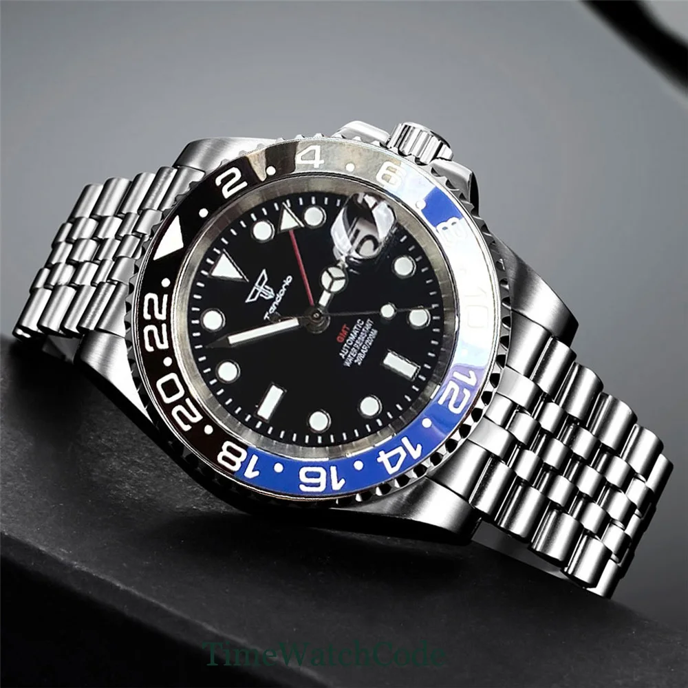 Tandorio NH34 Movement 40mm Automatic Watch For Men GMT Function