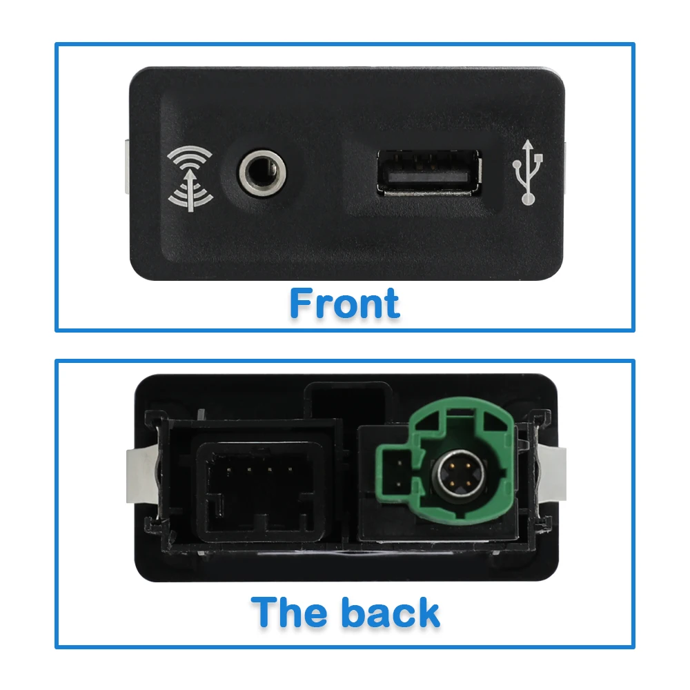 For VW Golf 7 MK7 VII For Passat B8 CarPlay Media USB AUX Switch MIB2 MDI USB AMI Adapter Plug Socket 5Q0035726E 5G0035222E
