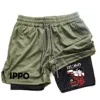 Anime IPPO Print 2 in 1 Compression Shorts for Men Athletic Performance Gym Shorts with Pockets Quick Dry Fitness Workout Boxing 3