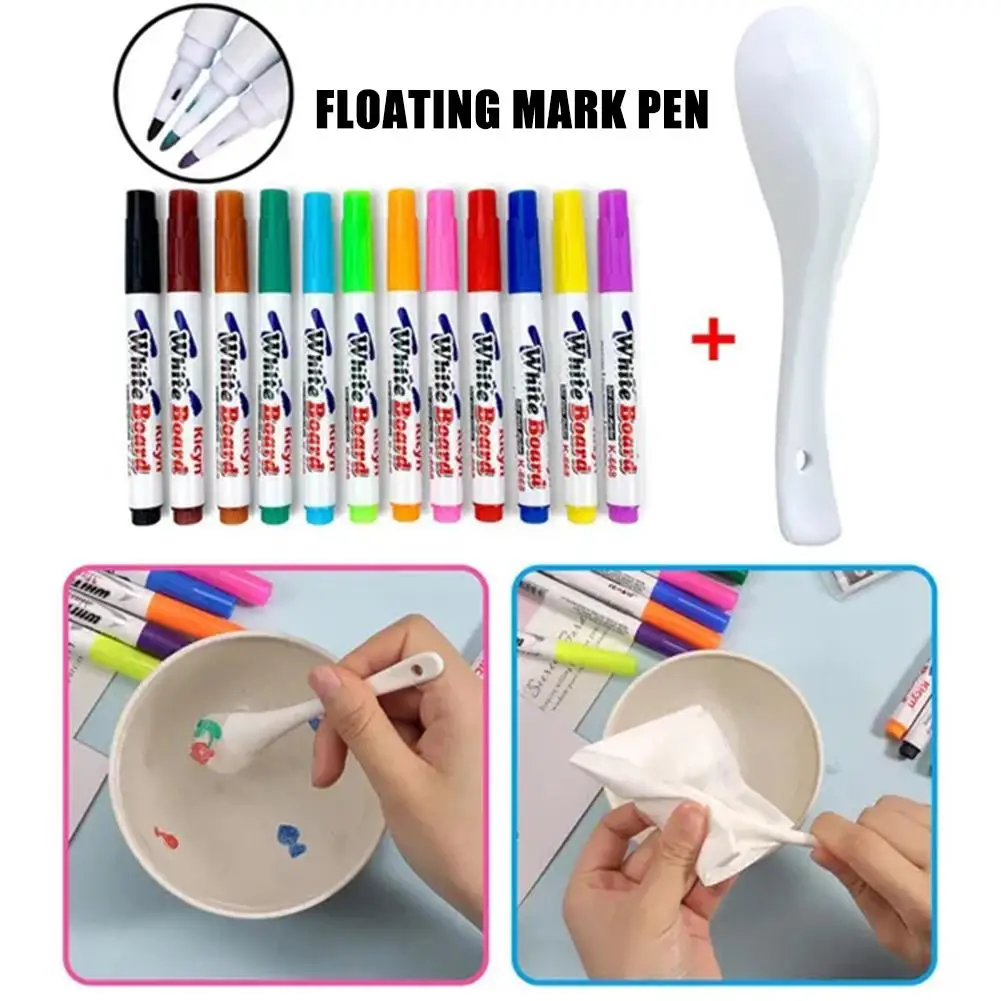 Magical Water Painting Pen Colorful Mark Pen Markers Floating Ink Doodle Water Pens Children Learning Painting Tool