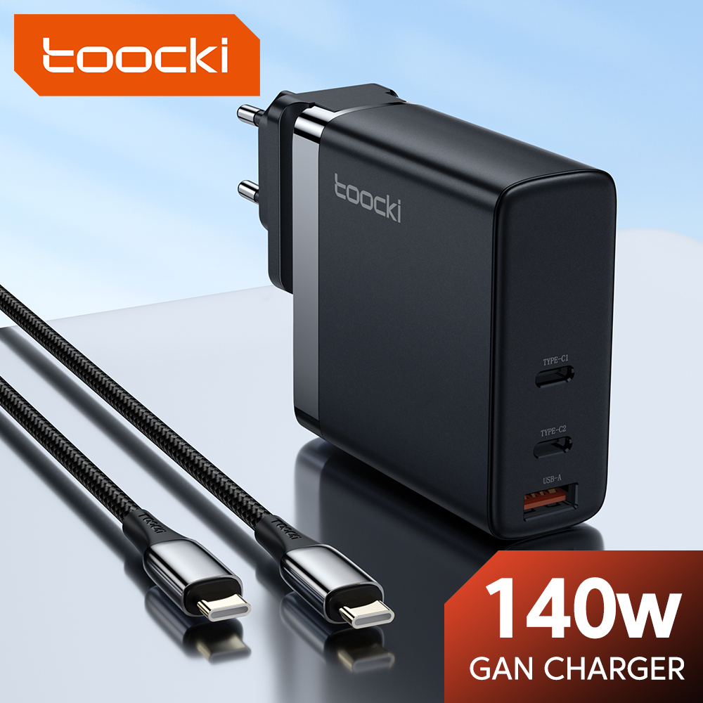 Toocki 140W GaN PD USB C Charger Quick Charge QC4.0 Fast Charging Charger For iPhone 15 14 13 Pro Xiaomi Samsung Type C Charger