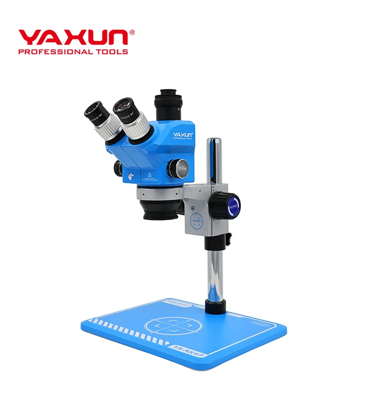 YAXUN YX-AK39++ Trinocular Stereo Microscope 7X-50X Continuous