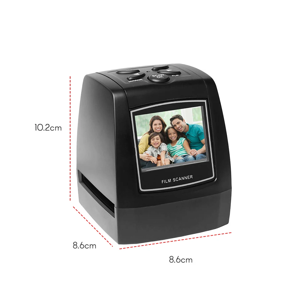 35/135mm Slide Film Converter 2.4Inch LCD Screen Photo Digital Image Viewer Support Editing & Sharing for Old Film To JPEG