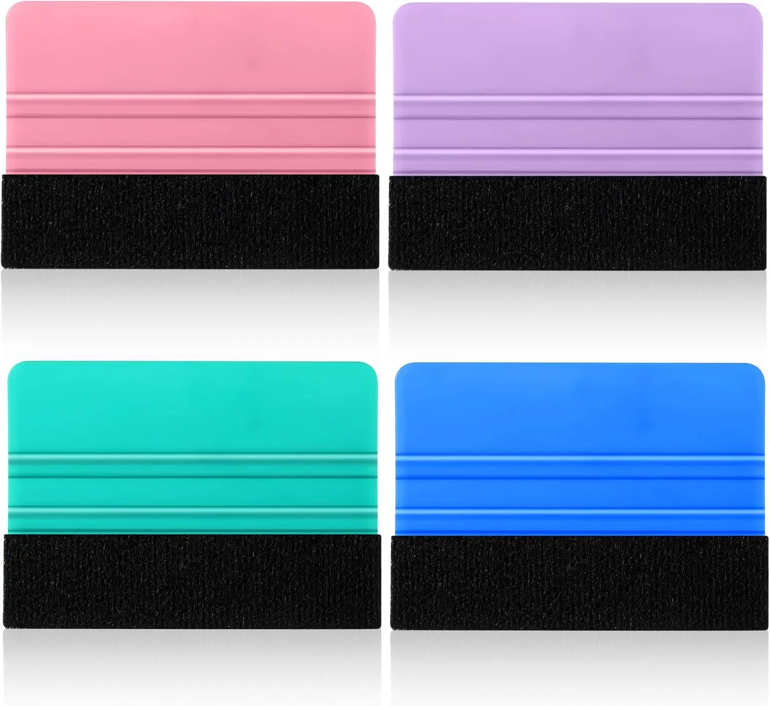 Felt Vinyl Squeegee Tool Plastic Vinyl Spatula Car Film Covering Tools for Car Wrap Decal DIY Crafting Window Tint Vinyl Scraper