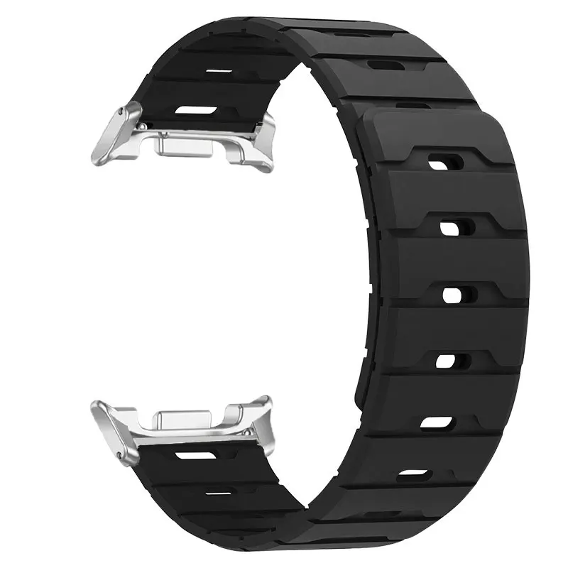 Two-Tone Magnetic Silicone Sport Watchband Strap