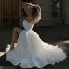 Glitter Ivory Wedding Dresses With Pockets Tea-Length Tulle Bride Dress Strapless Slit Sexy Dress For Women 2023 Robe De Mariee 4
