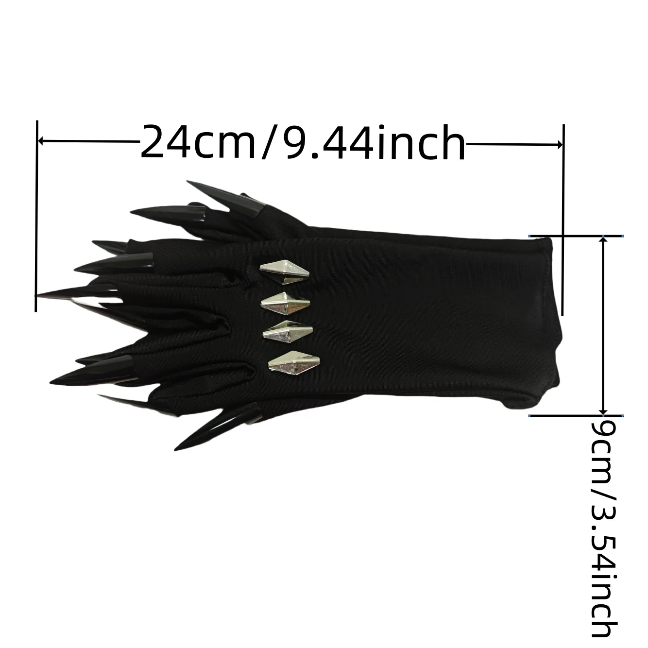 Halloween Anime Cosplay Schwarz Kurze Hohe Elastizität Nachtwächter Eclipse Vampir Nagel Handschuhe – Detail 10
