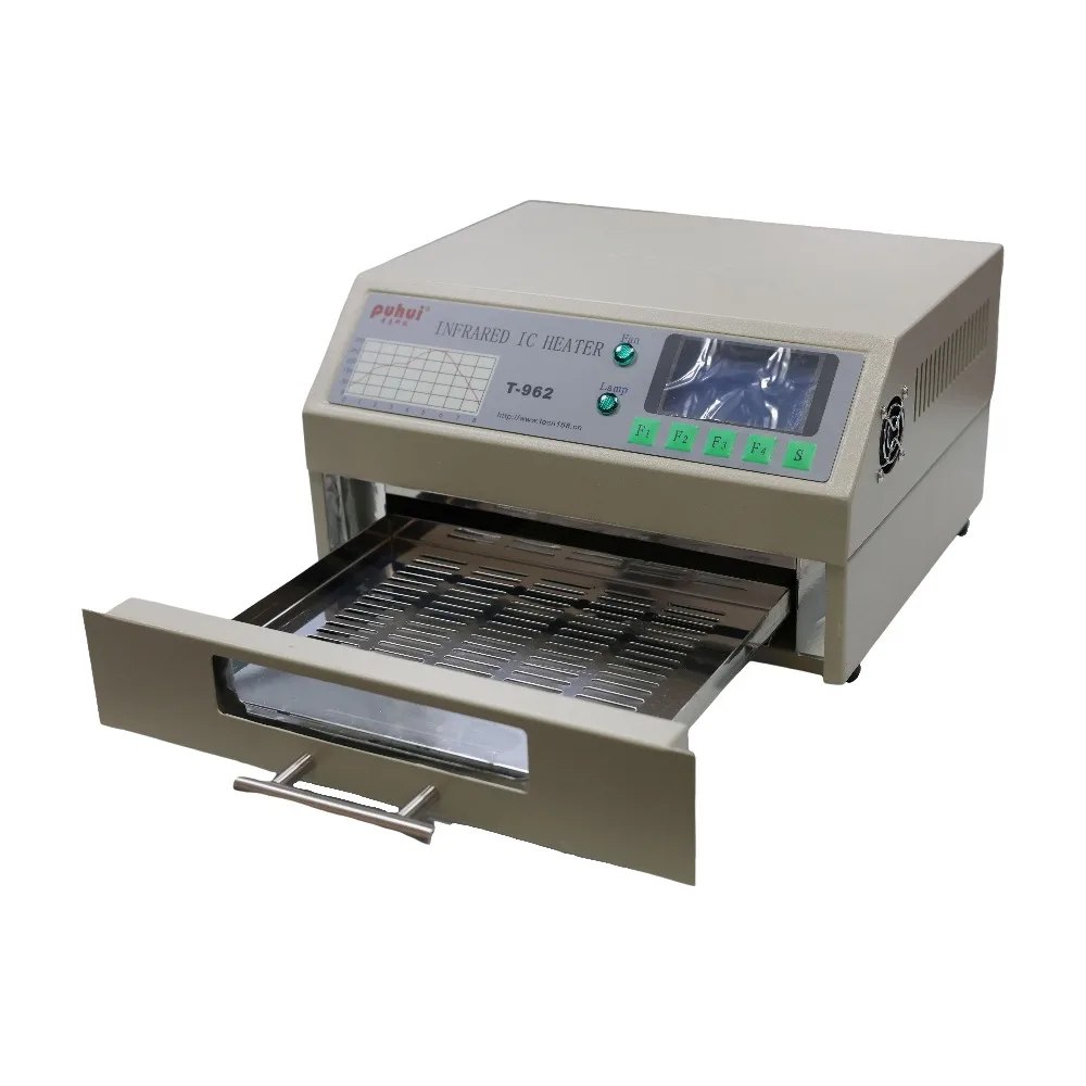PUHUI T-962 Infrared IC Heater With Smoke Channel Infrared Reflow Soldering Machine BGA SMD Rework Solder Station 6