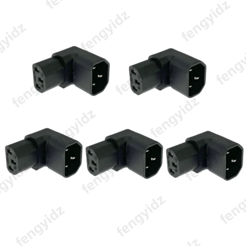 Angled IEC 320 C14 to C13 AC Adapter Converter