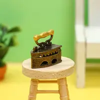 1:12 Scale Dollhouse Miniature Iron Furniture Ironing Clothes Mini Vintage Tool Scene Model Playing House Gift Doll Accessories 1